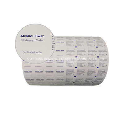 Αδιάβροχο Custom Printed 73GSM Small Alcohol Prep Pad Film Roll για την αγορά χαρτοφυλακίου